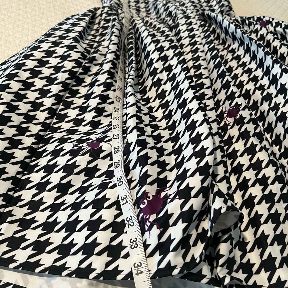 NWT Unique Vintage Black and White Houndstooth Spider Dress - Picture 7 of 11